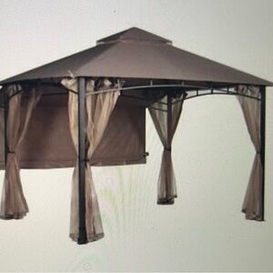 Hampton Bay Shadow Hills 10’ x 10’ Roof Style Awning  Replacement Canopy, NWT